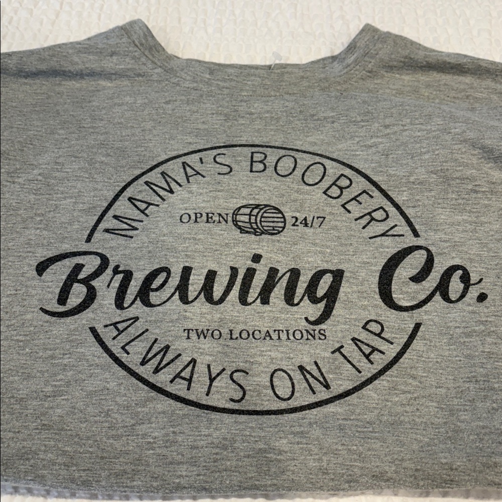 Mama’s Boobery Grey Sweatshirt Size L - Picture 3 of 4